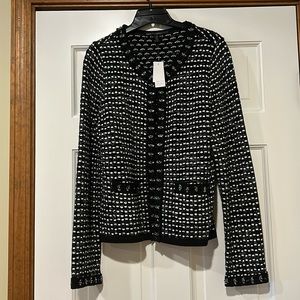 NWT Rhinestone studded WHBM Size M Cardigan
